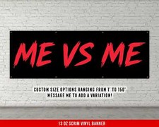 Me Vs Me Motivational Gym Banner - Inspirational Wall Art for Home Fitness