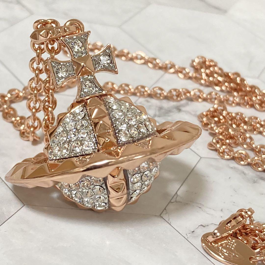 Vivienne Westwood Necklace Mayfair Large Pink Gold C:80cm T:4.2cm