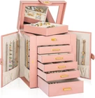 Stylish Functional Leather Jewelry Organizer Box for Women