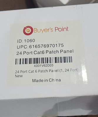 24 Port Cat6 Rj45 Patch Panel For Rack Or Wall Mount Cable Management
