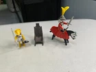 Vintage Playmobil 1974 Knights Armored Horse with Throne Accessories Helmet