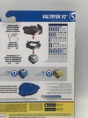 Set De Toupies Beyblade Burst - Valtryek V2, Odax O2, Apex - Hasbro - Neuf