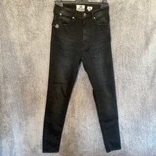John John Jeans mens W24 L27 black Denim Pants skinny casual 24x27 dark wash 
