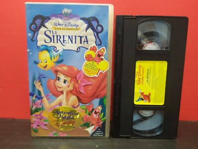 pelicula de dibujos animados formato cinta cassette vhs la sirenita de disney