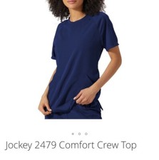 Jockey Scrubs Womens Poly/Rayon/Spandex 2479-1004 Charcoal Grey New wtag Large