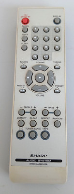 Sharp RRMCGA022SJSA Original Audio Hi-Fi Stereo CD XLMP10HH Remote Control