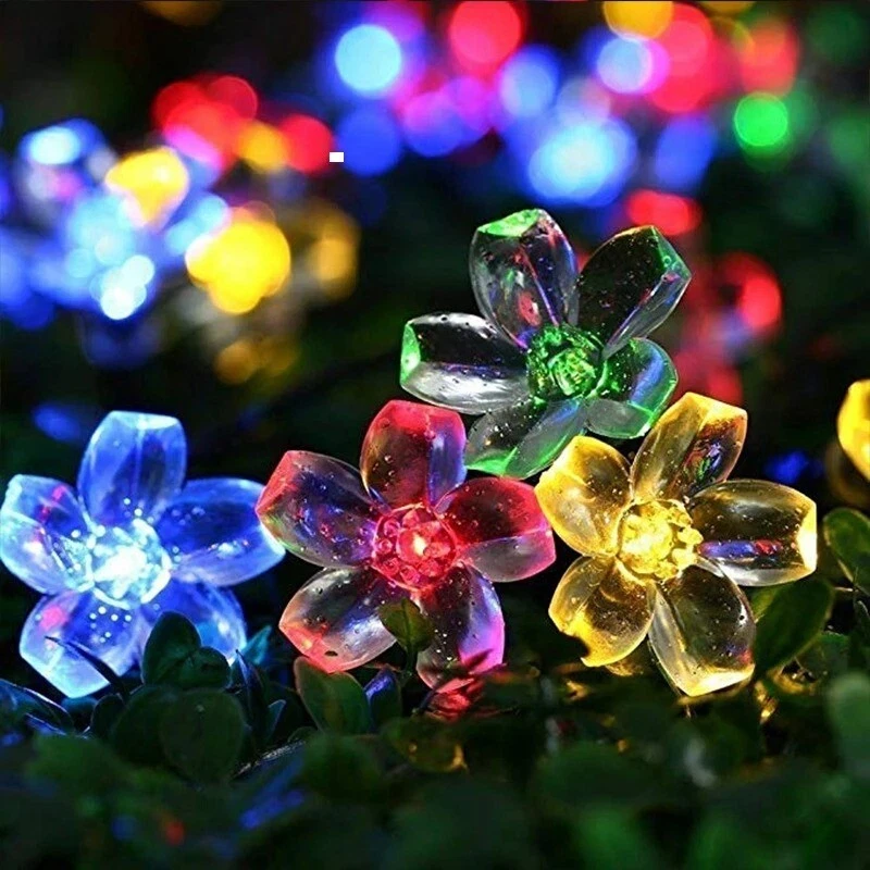 Solar Power 220 LED Flower Fairy Garden Lights String Outdoor Decor Waterproof - Image 3 of 4