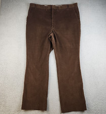Vintage Corduroy Pants Men's 42x31 Brown Bootcut Tapered Leg COOSA 70's Slacks