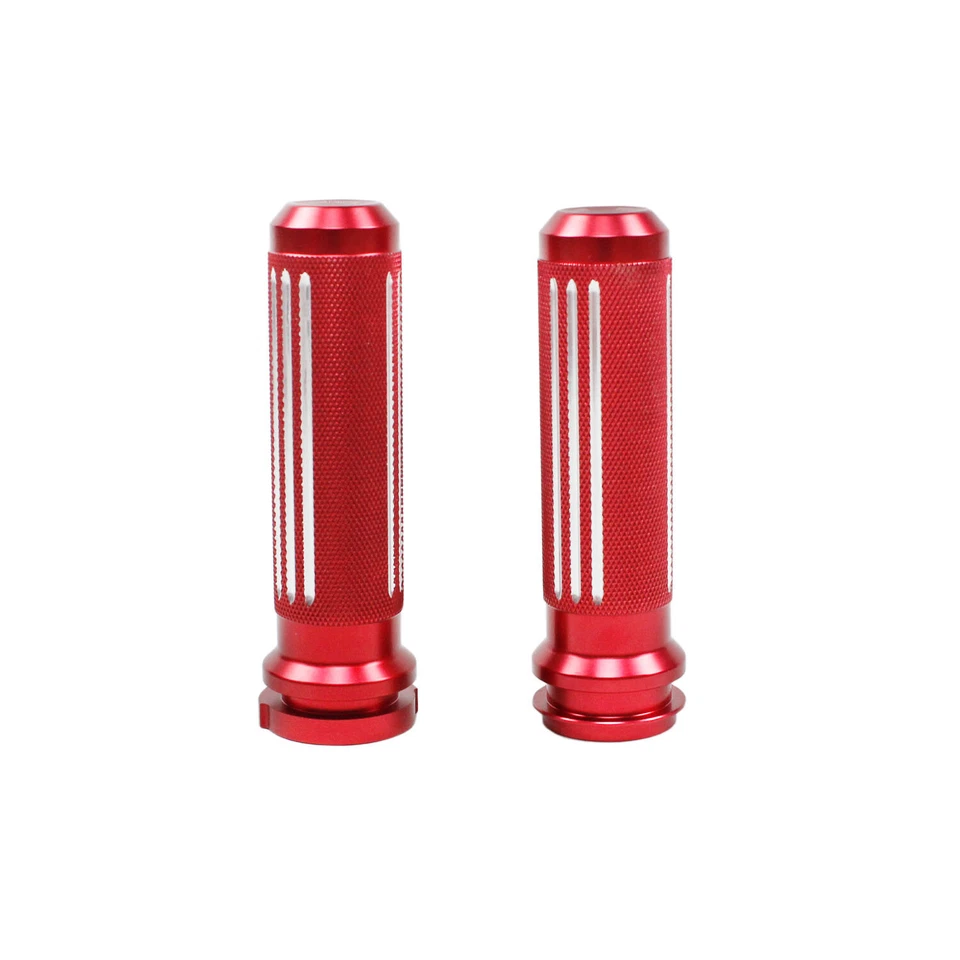 1.0" Handlebar Red Hand Grips for Harley Softail Touring with Throttle By Wire Foto 3 de 4
