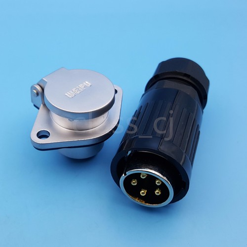 WEIPU WP20 5Pin Waterproof Chassis Panel Mount Aviation Plug Cable Connector - Picture 2 of 5