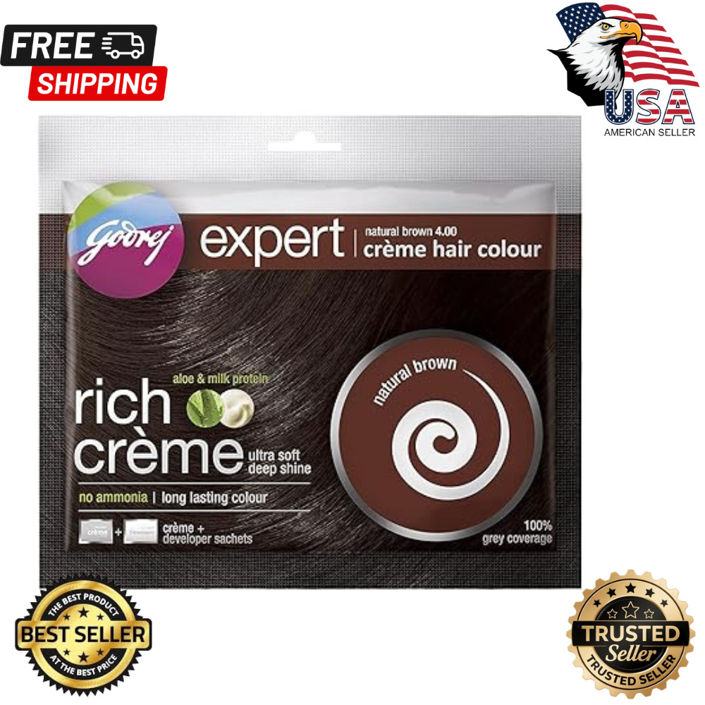 GODREJ EXPERT RICH CREME-Natural Brown, No ammonia, long las