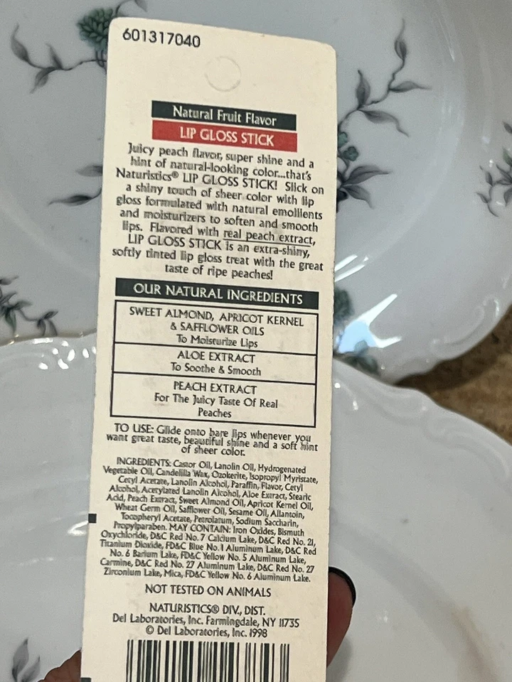 PALO BRILLO LABIAL NATURISTS VINTAGE RARO COLECCIONABLE MELOCOTÓN 1317-04 SELLADO NUEVO Foto 4 de 4