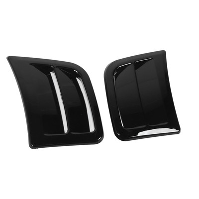 .Glossy Black 1 Pair Front Bumper Side Air Vent Cover Enhanced Airflow Air Vent