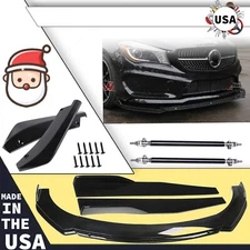 For Mercedees-Benz Front Bumper Lip Splitter Spoiler/ Body Kit Side+Skirt