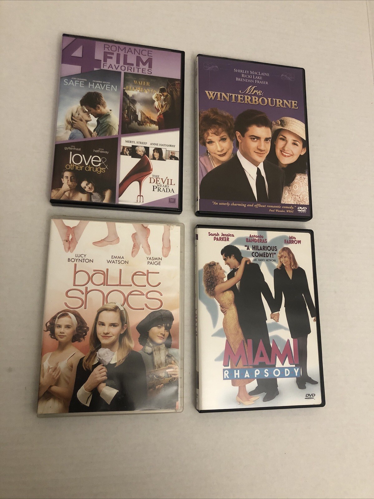4 Drama DVDs, Ballet Shoes(2007), Mrs. Winterbourne(1996), Miami Rhapsody(1995)
