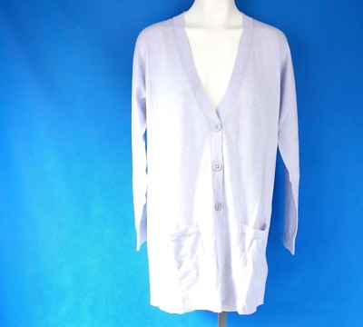 Strickjacke REPEAT Blau Damen Cardigan Jacke Lang Baumwolle Kaschmir NP 169 Neu