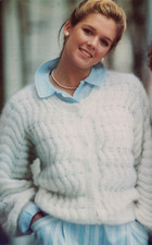 Knitting pattern copy 3895.   Womens cardigan.   81-91 cm chest.  Mohair