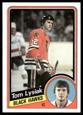 1984-85 Topps #31 Tom Lysiak NM Set Break Chicago Blackhawks
