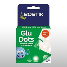 Bostik Glu Dots on a Roll - Removable, Double Sided Glue Dots, 200 GLU DOTS