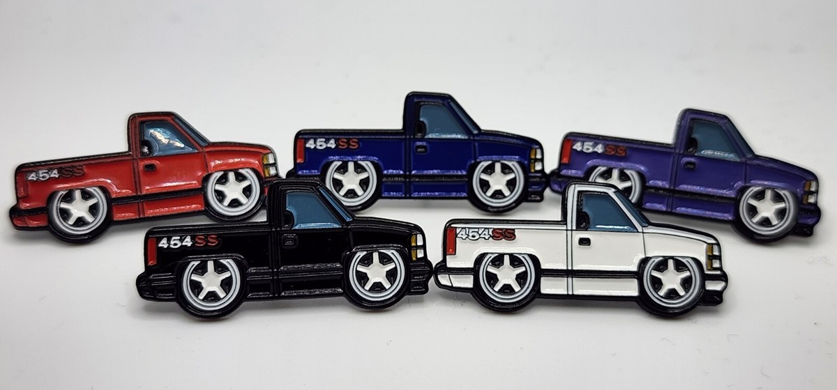 WHITE OBS Chevrolet 454 SS Hat Lapel Chevy Truck Trokiando single