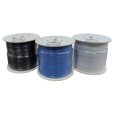 TS Cables Cat6 Plenum F/UTP 1000ft Pure Copper  550MHZ Foil Shielded in 3 colors