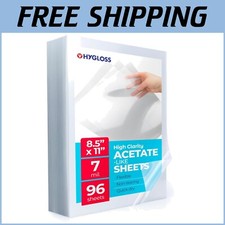 Non-Tearing Clear Acetate Sheets - 8.5" x 11" for Arts, Crafts  Presentations