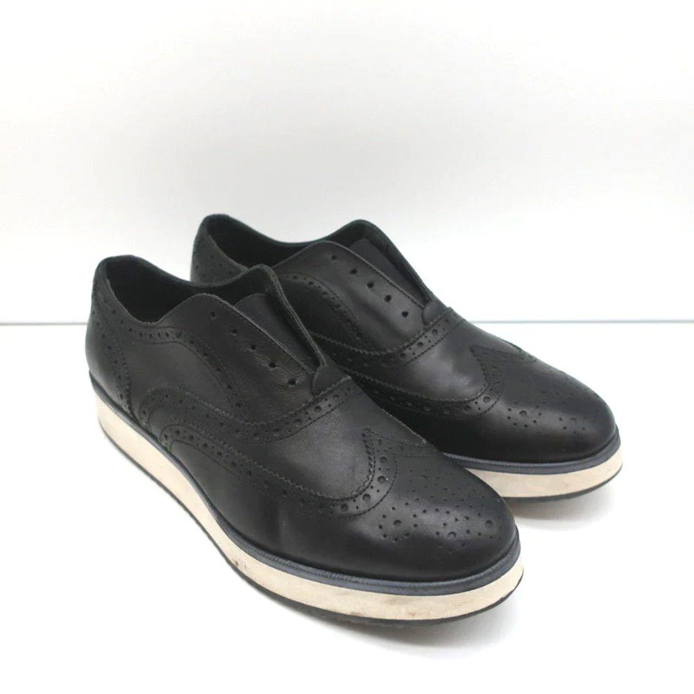 Rag u0026 Bone Meli Flatform Brogues Black Perforated Leather Size 40 | eBay