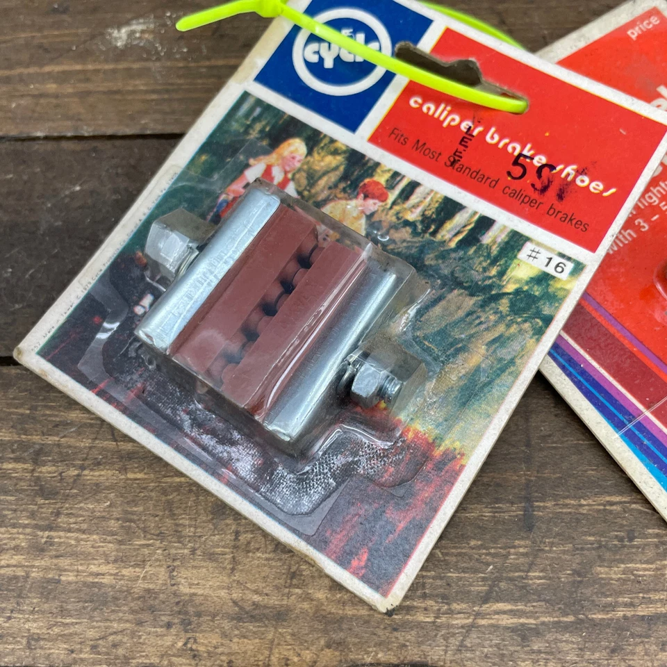 Juego de 2 pastillas de freno vintage NOS salmón zapatos portadores carretera BMX ciclismo productos A8 Foto 2 de 4
