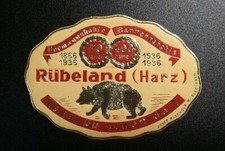 1936 Rubeland Harz Germany Poster Stamp Bear 400th Anniversary Gold Foil GEM OG