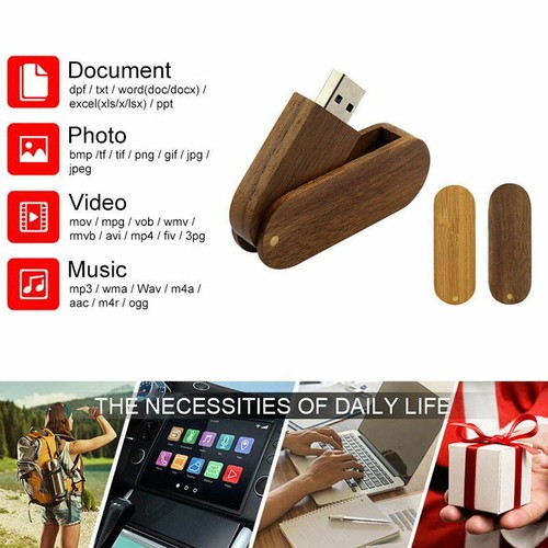 USB Stick 3.0 64GB 32GB 16GB 8GB Bambus/Holz Speicherstick Thumb USB Flash Drive - Bild 2 von 14