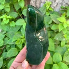 455g Best Quality Polished Green Nephrite Jade, Nephrite Jade Free Form