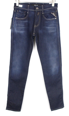 Replay Anbass Ice Blast Jeans Da Uomo W28/L30 Blu Scuro Stretch