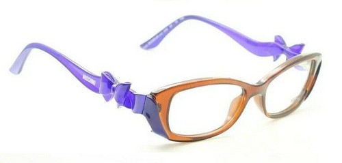 40% MOSCHINO MONTATURA OCCHIALI DA VISTA ROSSI E VIOLA CON FIOCCO NEW + BOX  | eBay