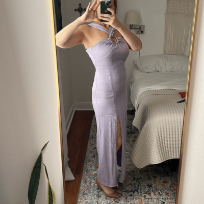 topshop purple maxi dress Topshop Asos Ring Keyhole Maxi Dress Side