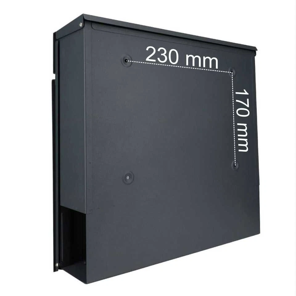 ⭐ Briefkasten Postkasten Wandbriefkasten Zeitungsrolle STAHL Mailbox ⭐ - Bild 4 von 4