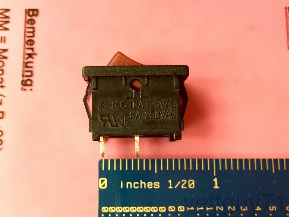 5 PEZZI NERO Pulsante SPST On/off Interruttore A Bilanciere Rotondo AC - Foto 8