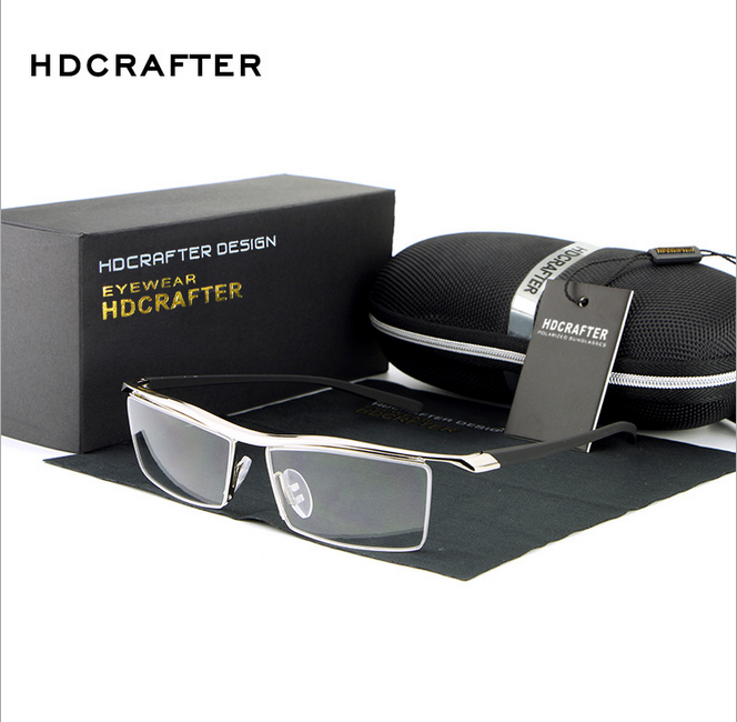 Lunettes de vue pour hommes en titane à mémoire optique pour