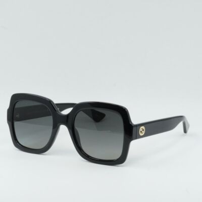 New GUCCI GG1337S 002 Shiny Black/Gradient Gray Polarized 54