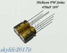 2 pz Condensatori elettrolitici 470uF 16V NICHICON FW Series Audio Hi-fi