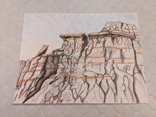 Drawings of Nature, Art, Colored Pencil Art, Thedore Roosevelt National Park