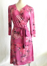 Lularoe Wrap Dress Floral Jersey 3/4 Sleeve V-Neck Knee Length Size S