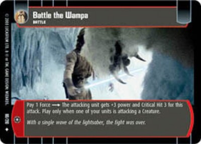 STAR WARS TCG WOTC EMPIRE STRIKES BACK BATTLE THE WAMPA 80/210 GEM MINT