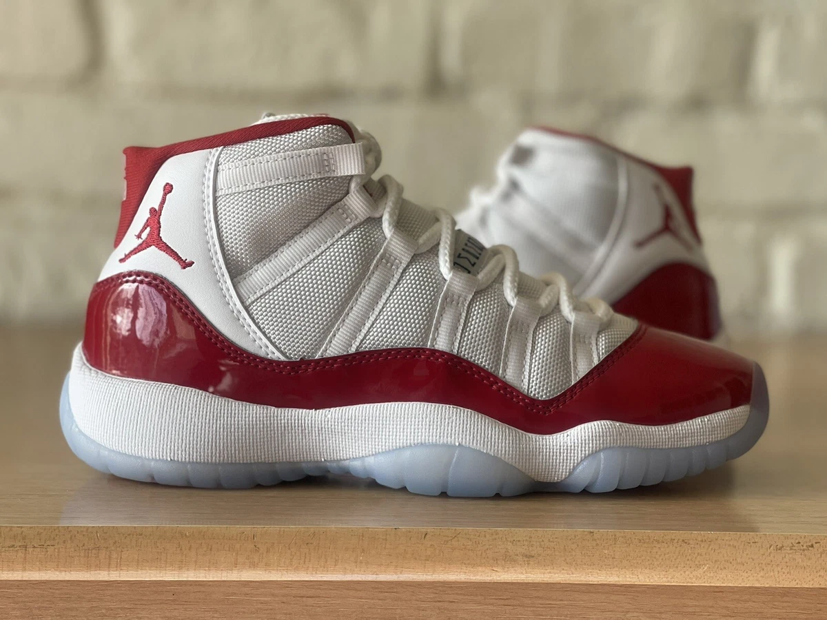 New Air Jordan 11 Retro Cherry GS White Varsity Red Black 378038 116 Size 5Y New