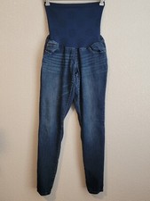 Jessica Simpson Maternity Pull On Jeans Womens Size M Slim Tapered Stretch