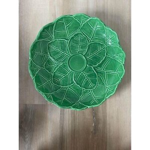 Vintage Treasure Craft Green Cabbage Leaves Serving Tray