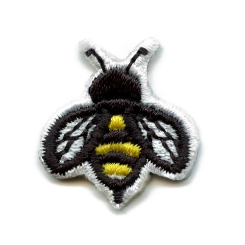 Small Bee Hat Patch Embroidered Iron On - Picture 1 of 3