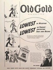 Old Gold Cigarettes Red Barber Servicemen Gal Sid Hoff Art Vintage Print Ad 1943