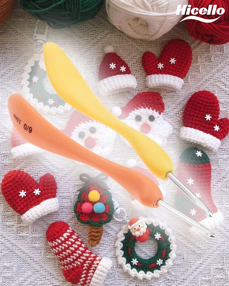 Crochet Hooks Set,Large Handle Ergonomic Grip Crochet Hook, 8PCS