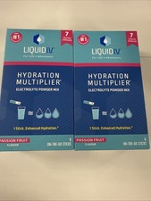 Liquid I.V Hydration Multiplier 6 Sticks Passion Fruit Flavour X2 Packs