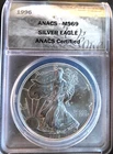 1996 American Eagle ANACS MS-69 Certified US Mint Bullion-0.999 Silver 1 Oz Coin